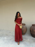 Ariel | vestido de tul terracota