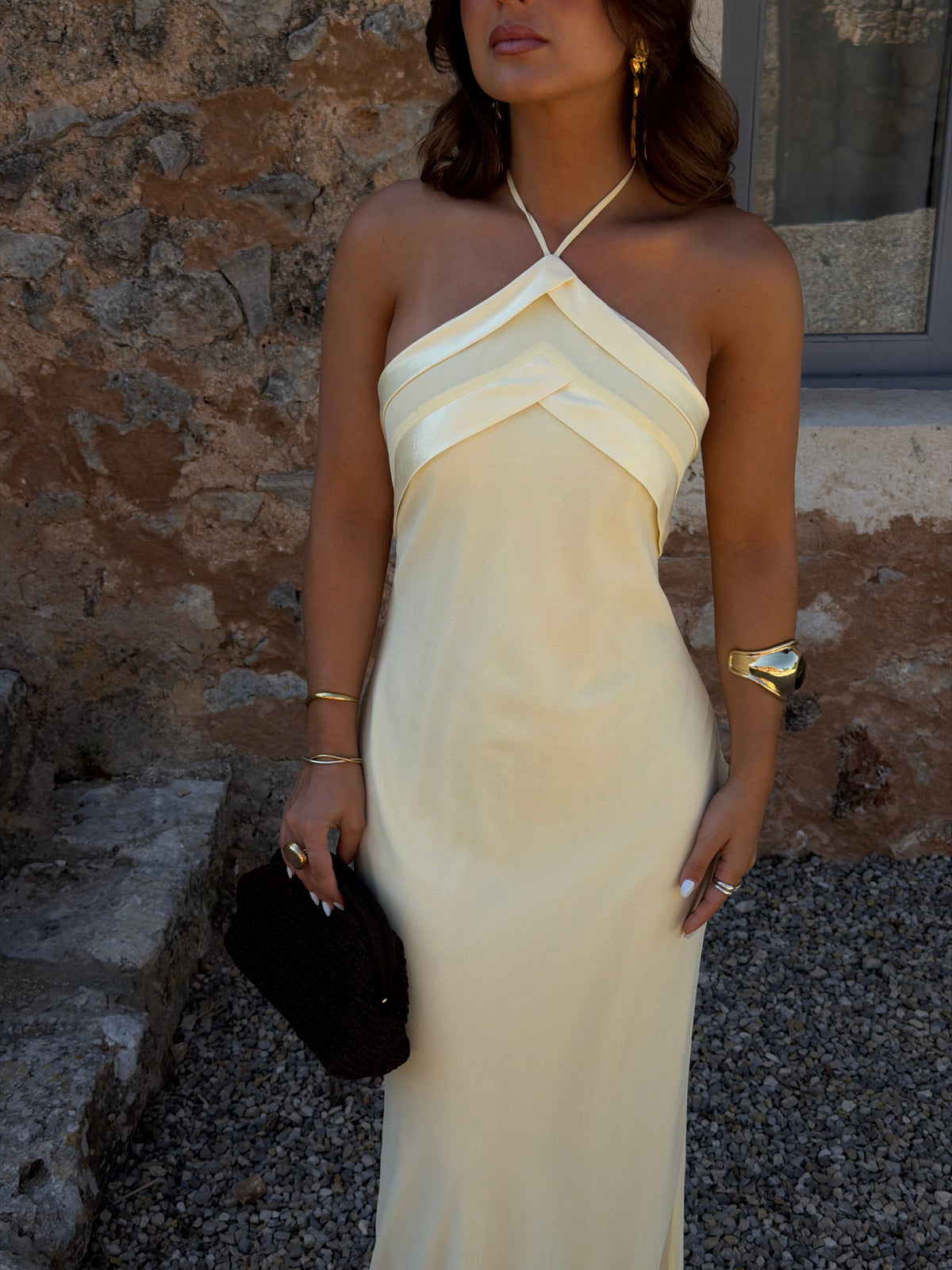 Vestido largo, Amarillo claro, segunda vista
