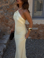 Vestido largo, Amarillo claro, quinta vista