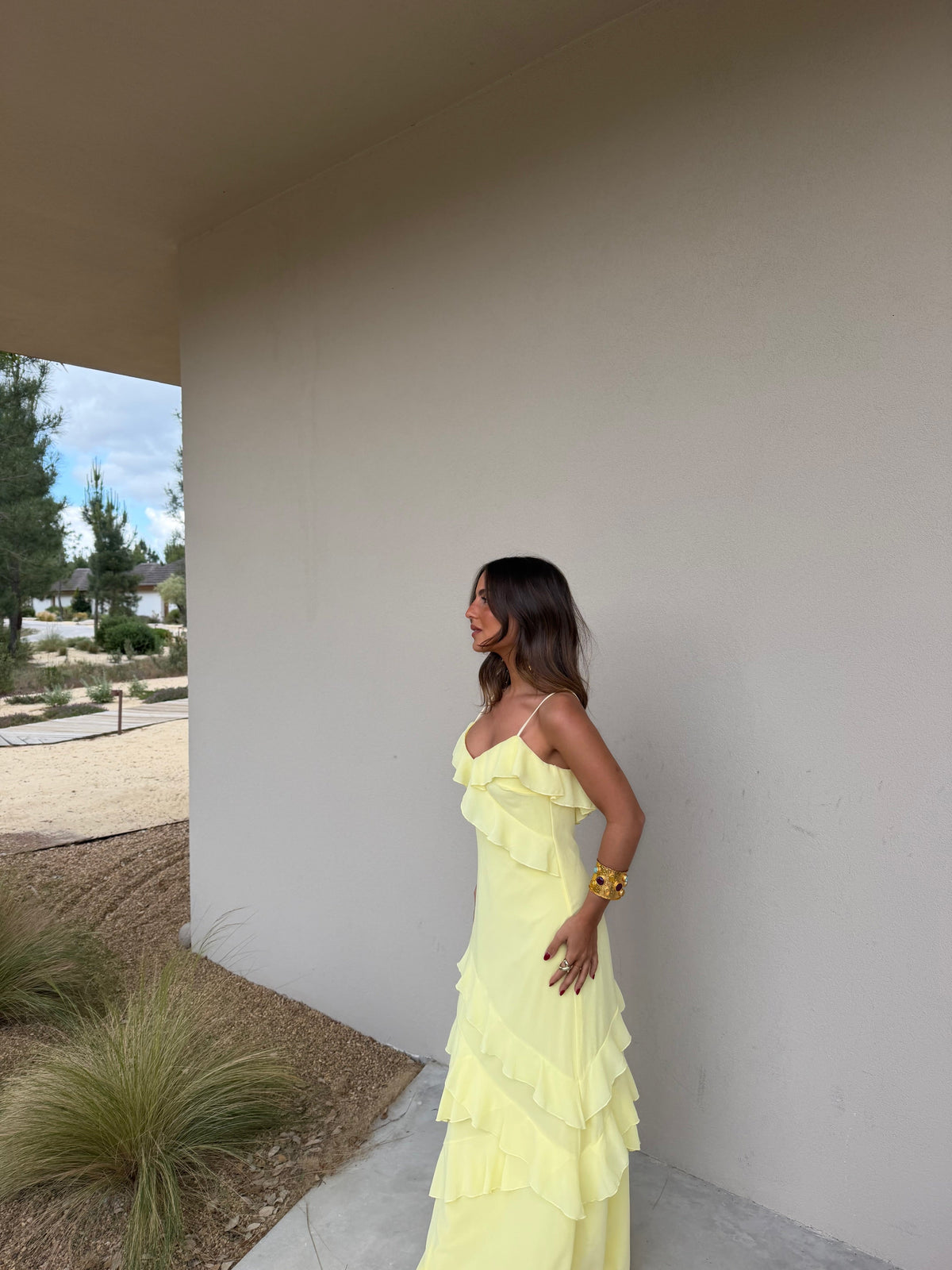 Vestido forrado, Amarillo, segunda vista