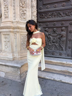 Girasol | vestido largo amarillo pastel