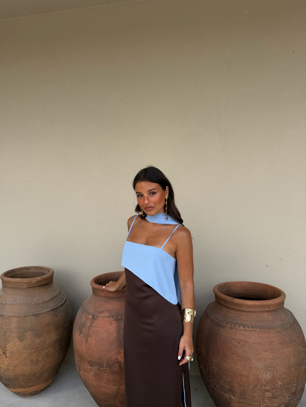 Arlet | vestido largo bicolor