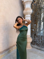 Marta | vestido largo bicolor