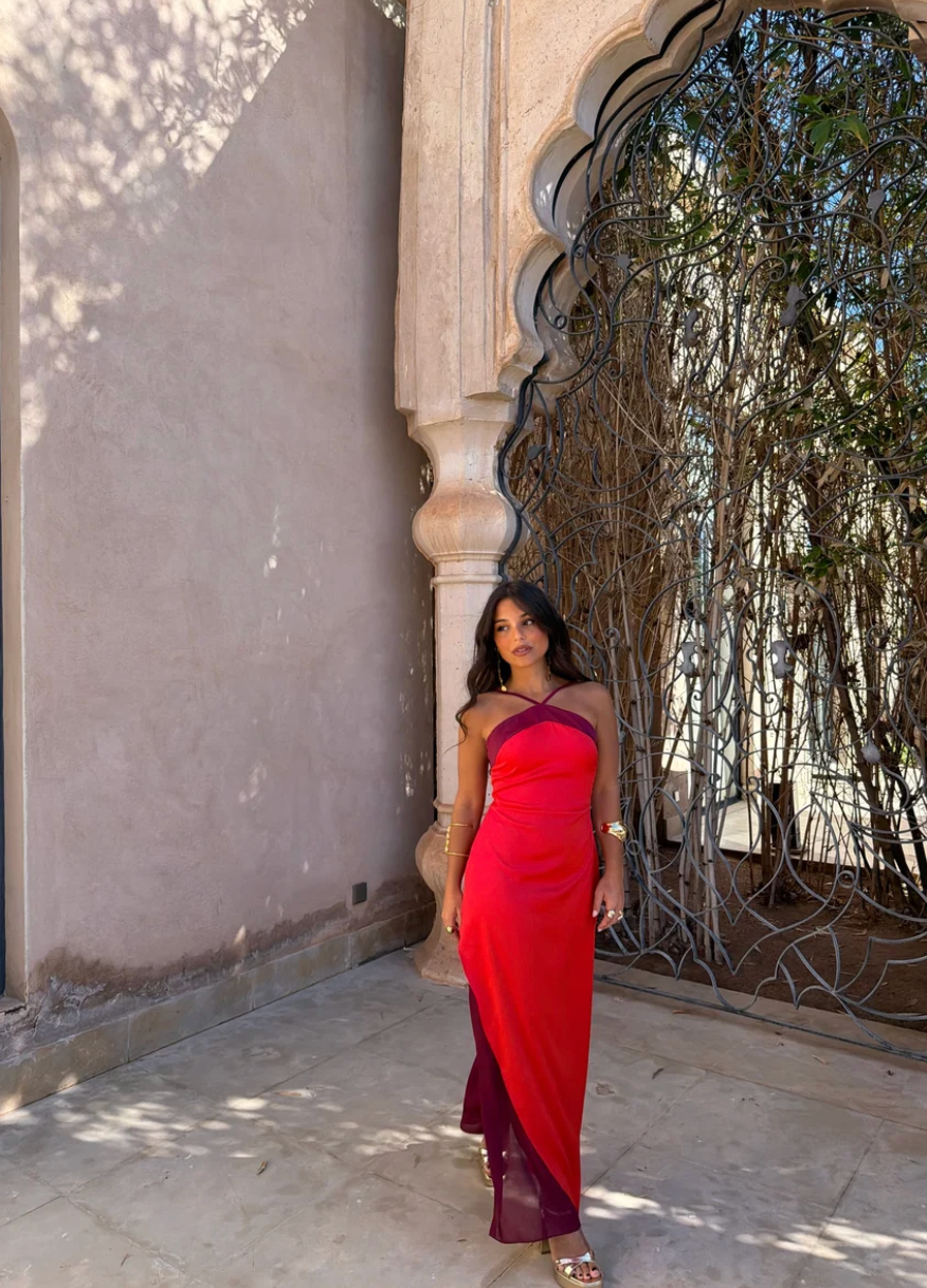 Marta | vestido largo bicolor
