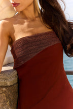 Antonella | vestido largo cobre