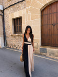 Vestido largo de corte fluido, vista frontal