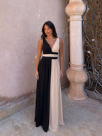 Vestido largo de corte fluido, quinta vista