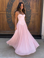Vestido largo de corte suave, quinta vista