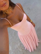 Vestido largo de corte suave, octava vista