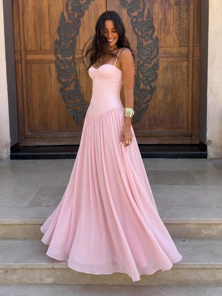Vestido largo de corte suave, novena vista