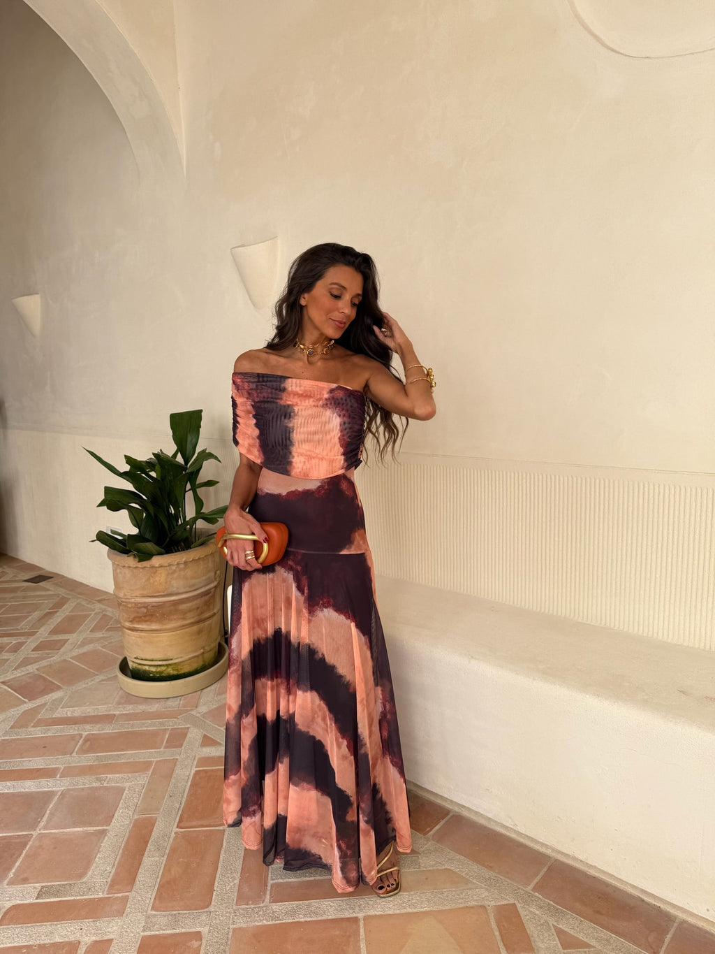 Celeste | vestido largo