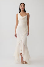 Dulce | vestido largo drapeado