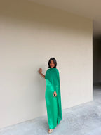 Vestido largo estampado, Verde, sexta vista