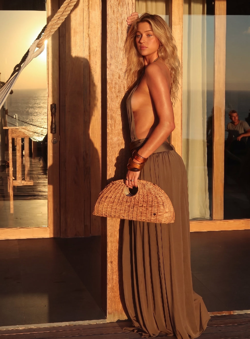 Fluido | vestido largo halter