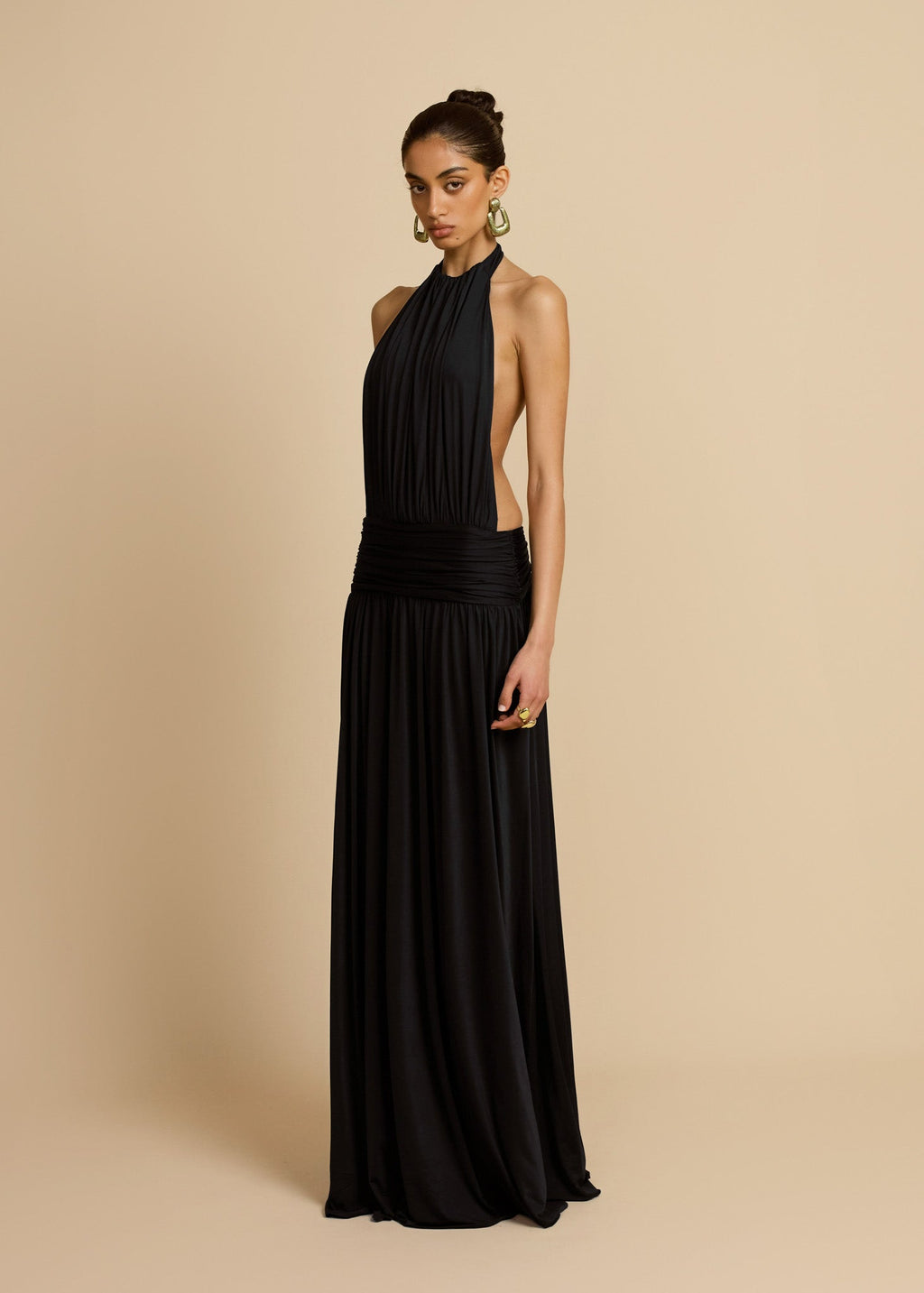 Fluido | vestido largo halter