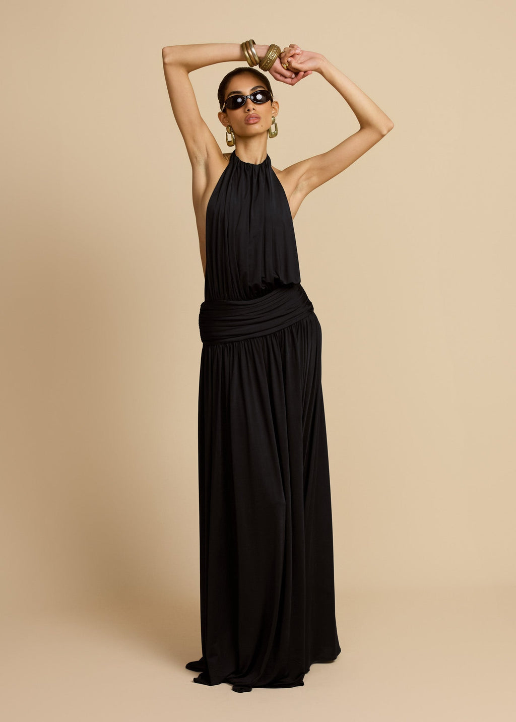 Fluido | vestido largo halter