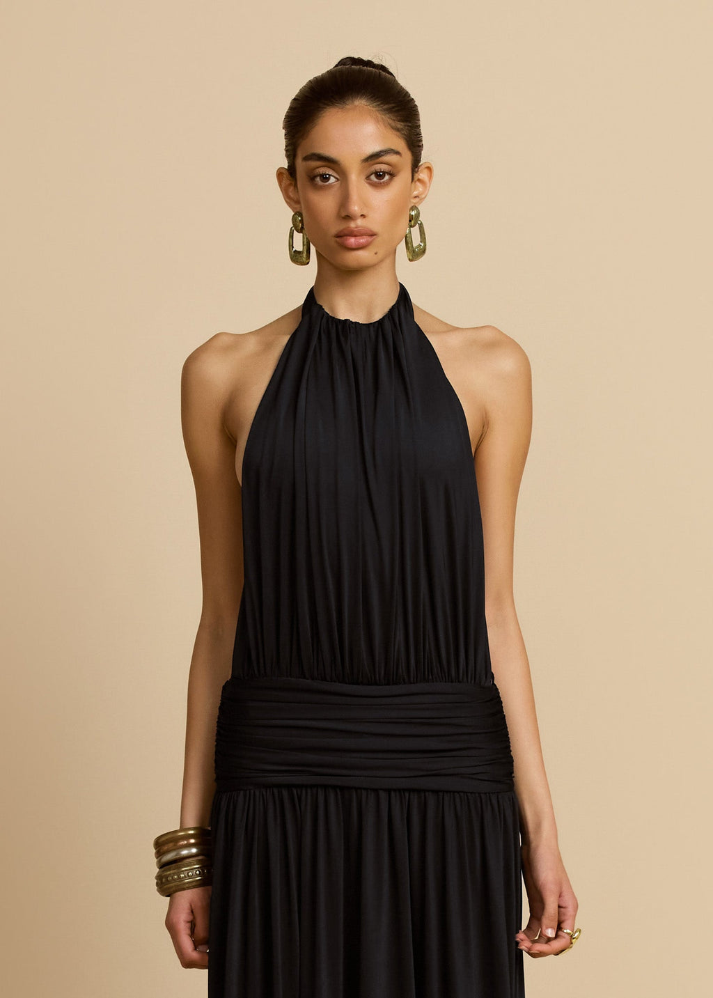 Fluido | vestido largo halter