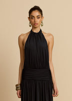 Fluido | vestido largo halter