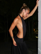 Fluido | vestido largo halter