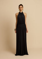 Fluido | vestido largo halter