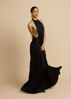 Fluido | vestido largo halter