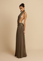 Fluido | vestido largo halter