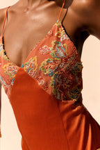Marlena | vestido largo naranja