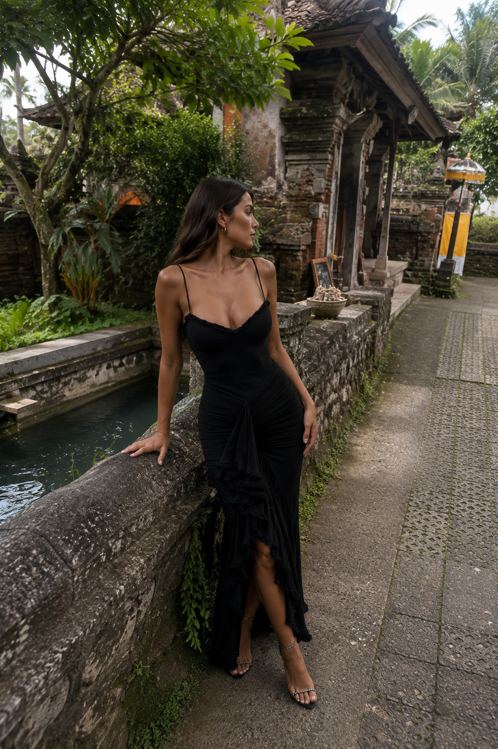 Edith | vestido largo negro