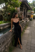 Edith | vestido largo negro