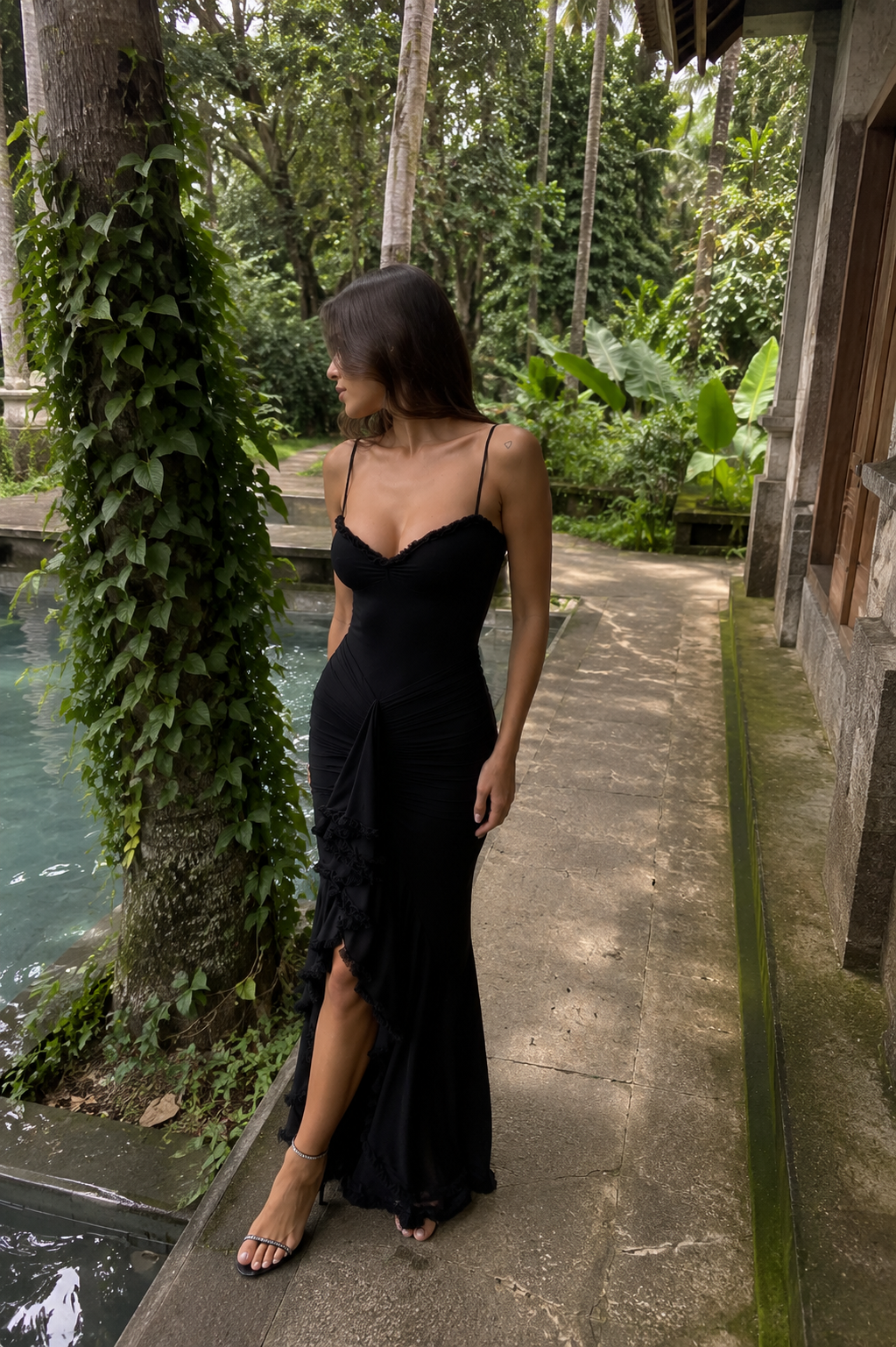 Edith | vestido largo negro