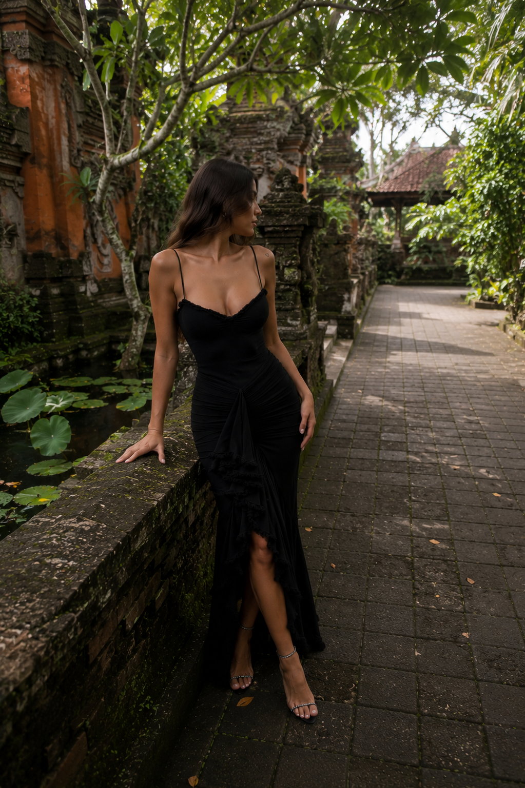 Edith | vestido largo negro