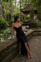 Edith | vestido largo negro