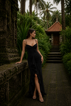 Edith | vestido largo negro