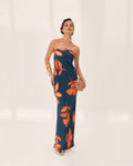 Orfila | vestido floral sin tirantes