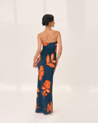 Orfila | vestido floral sin tirantes
