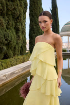 Khayal | vestido largo con olanes