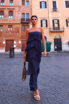 Khayal | vestido largo con olanes