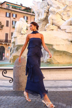 Khayal | vestido largo con olanes