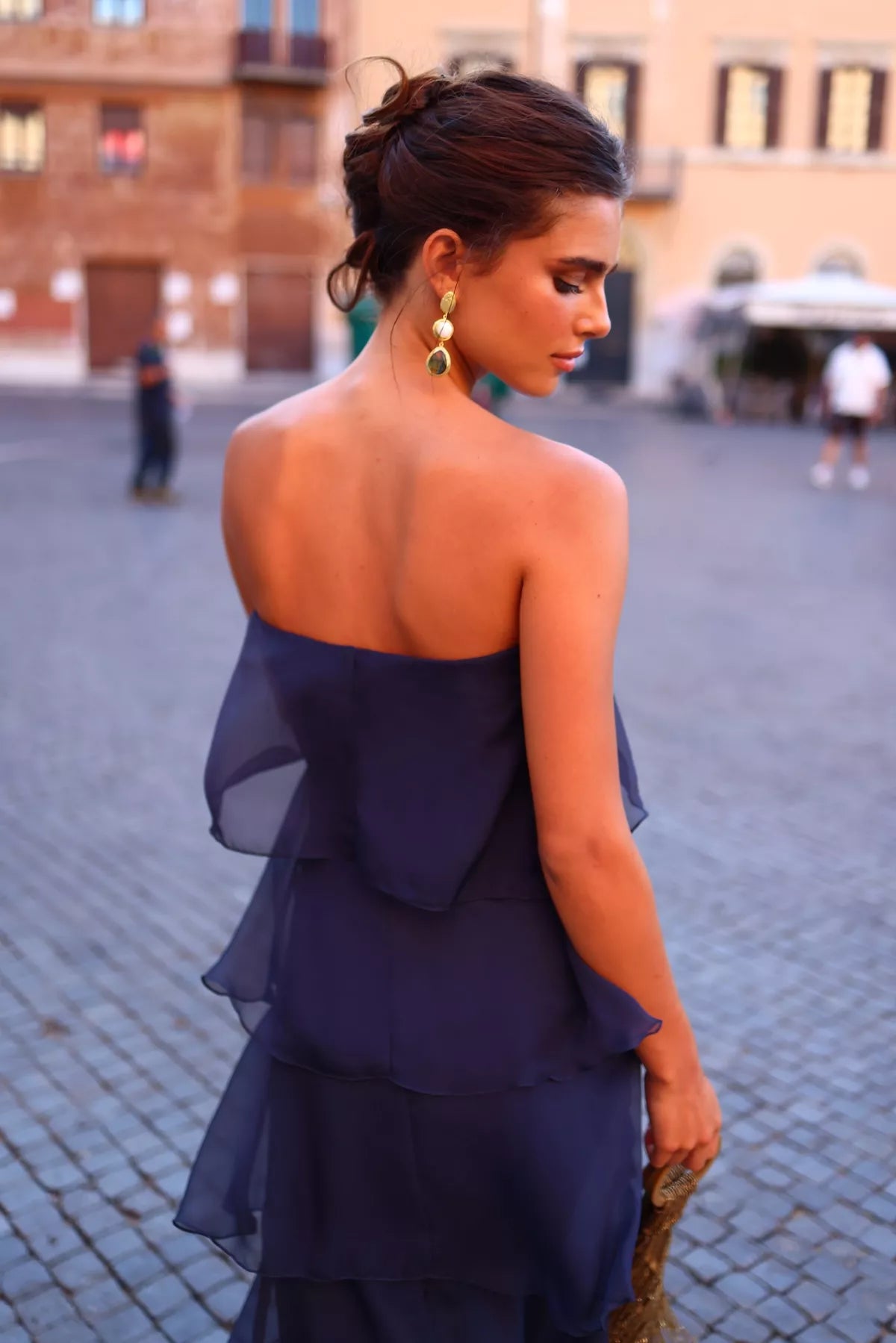Khayal | vestido largo con olanes