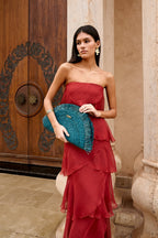 Khayal | vestido largo con olanes
