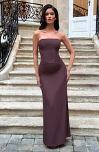 Irmina | vestido recto sin tirantes