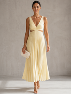 Helen | vestido largo plisado