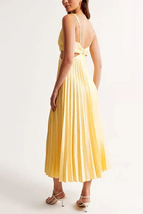 Helen | vestido largo plisado