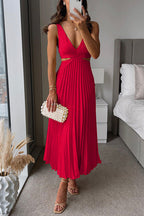Helen | vestido largo plisado