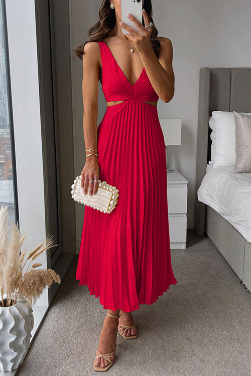 Helen | vestido largo plisado