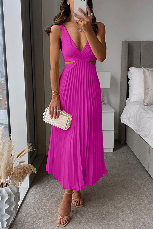 Helen | vestido largo plisado