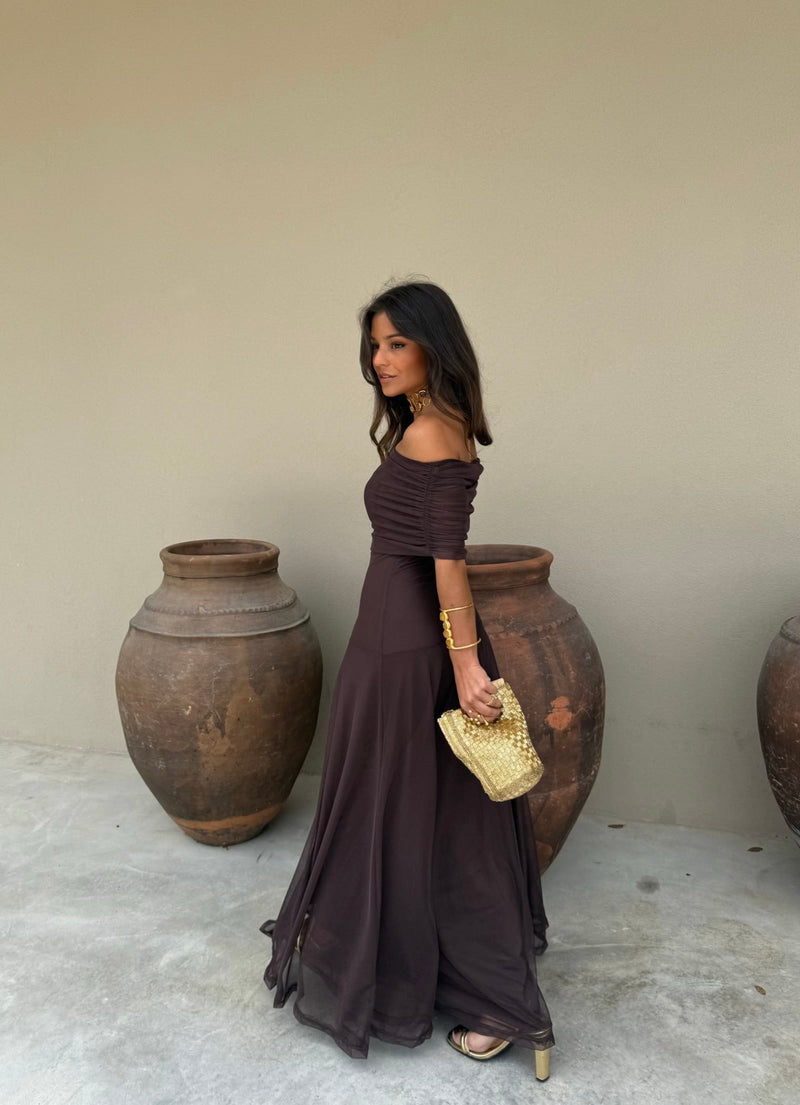 Fabiola | vestido largo plisado