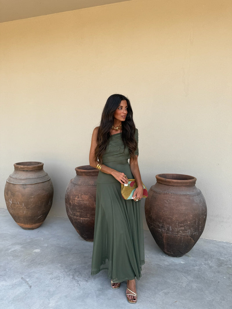 Mónica | vestido largo plisado