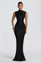 Avielle | vestido maxi de cuello alto