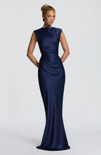 Avielle | vestido maxi de cuello alto